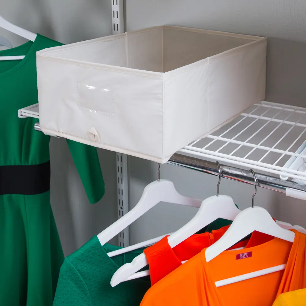 Короб для хранения без крышки Spaceo 27х16x44 см нетканый материал цвет бежевый STLM-2136688 - Вид №3