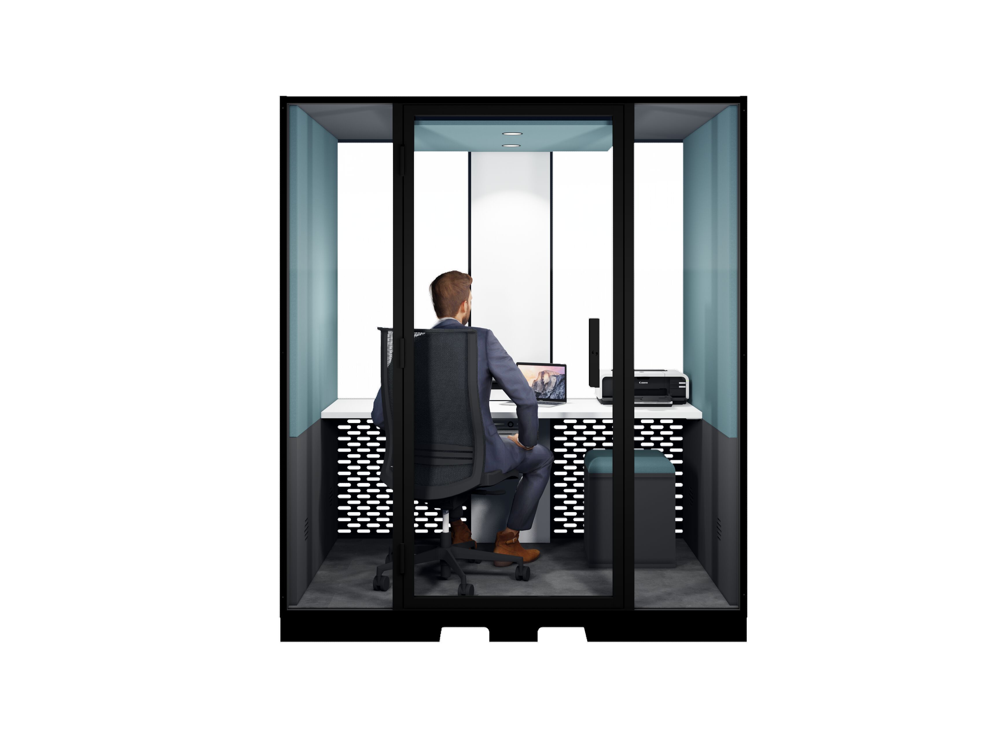 Акустическая офисная кабина со встроенным освещением Blabla-Cube Indus ARCH-00123461 - Вид №2