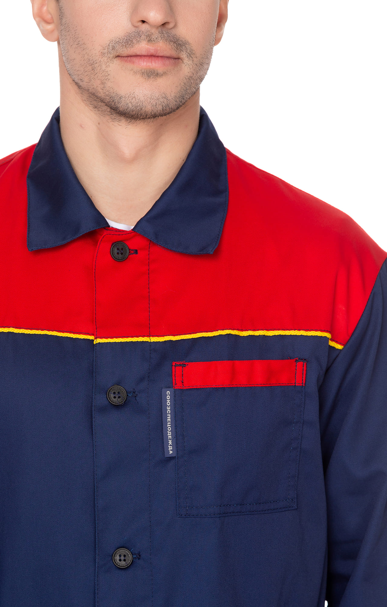 65444 Костюм "Труд" рабочий темно-синий красный  Летняя спецодежда  размер 52-54/182-188  - Вид №12