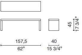 Cappellini Скамейка из дерева Millenium hope Mh_1r  - Вид №2