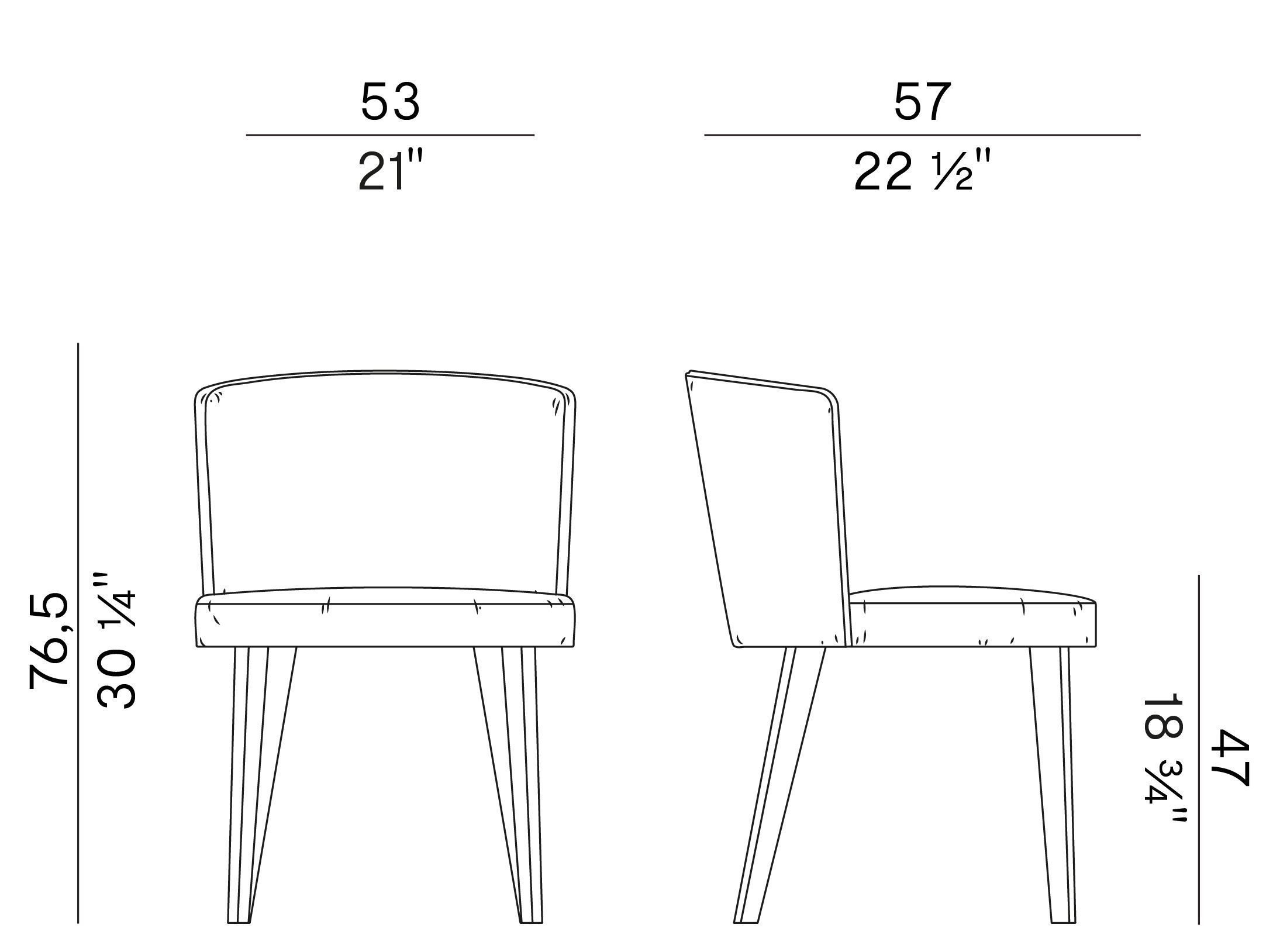 Мягкий стул из ткани Potocco ARCH-00031608 - Вид №3