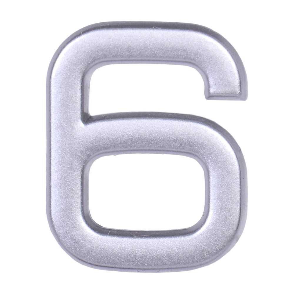 Дверной номер  «6», 32х5х40 мм, матовое серебро LJPS0071 Public Steel Россия 