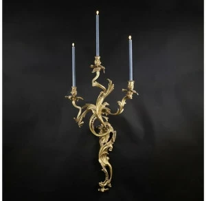 Tisserant Бронзовый настенный подсвечник в классическом стиле