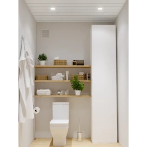 Комплект потолка для туалета 1.35x0.9 м цвет белый глянцевый