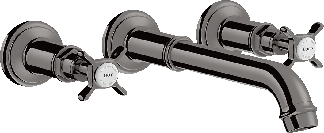 16532330 Смеситель для раковины на 3 отверстия, скрытого монтажа, настенный, с изливом 165 - 225 мм и поперечными ручками AXOR MONTREUX