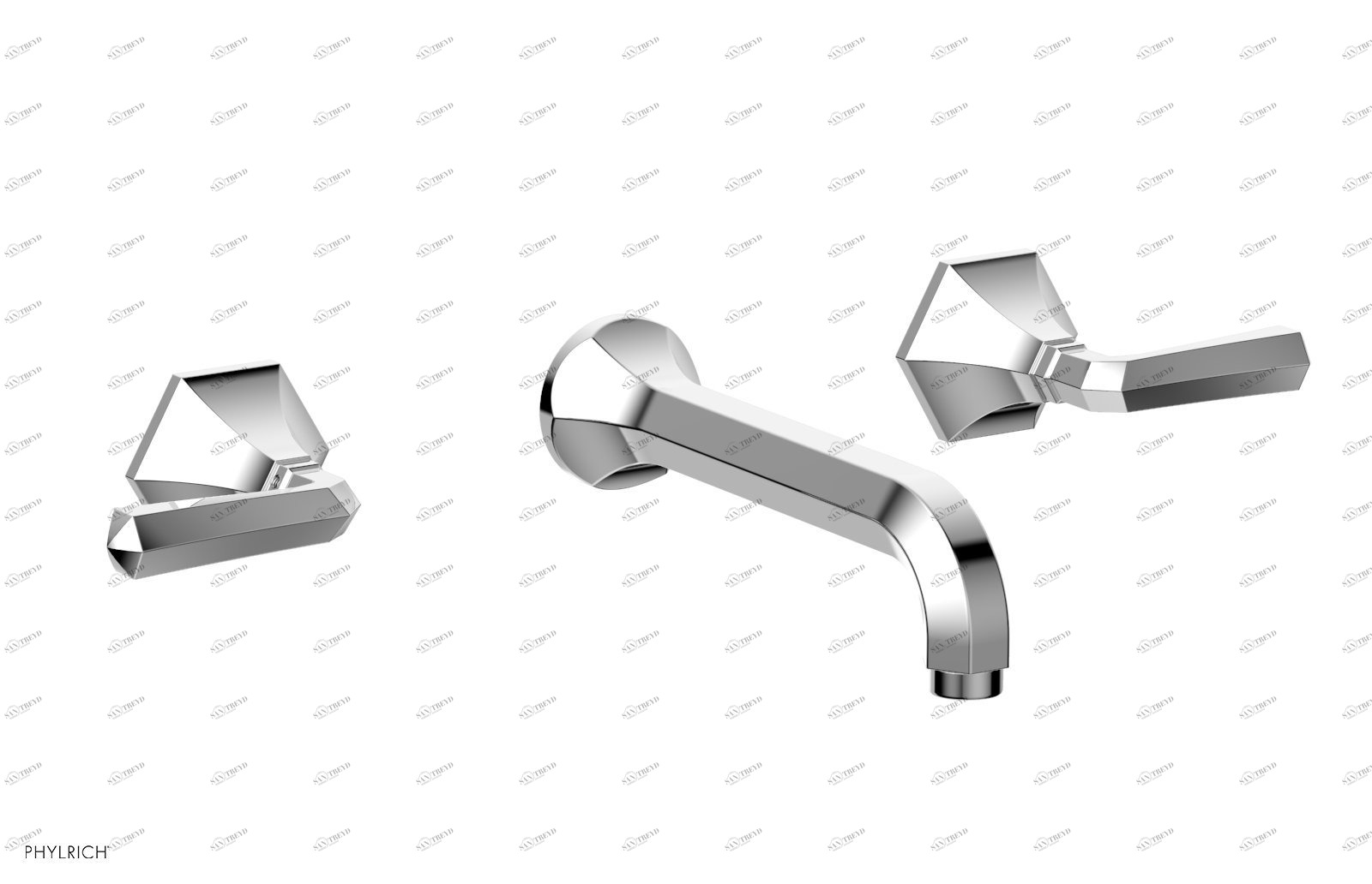 Комплект и ручки LE VERRE & LA CROSSE Phylrich  K1170-026 Хромированный 