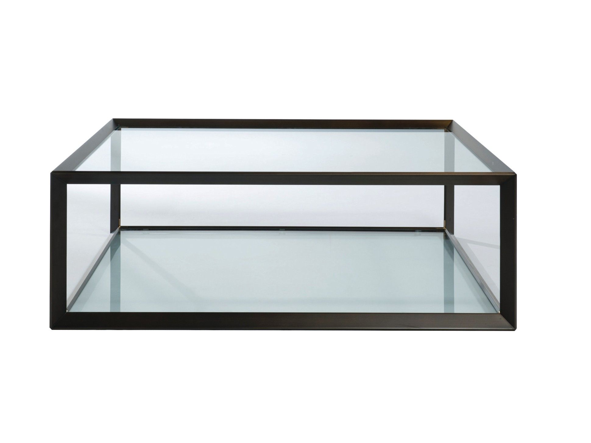 Низкий стол из стали и стекла ROCHE BOBOIS METALLICA ARCH-00073133