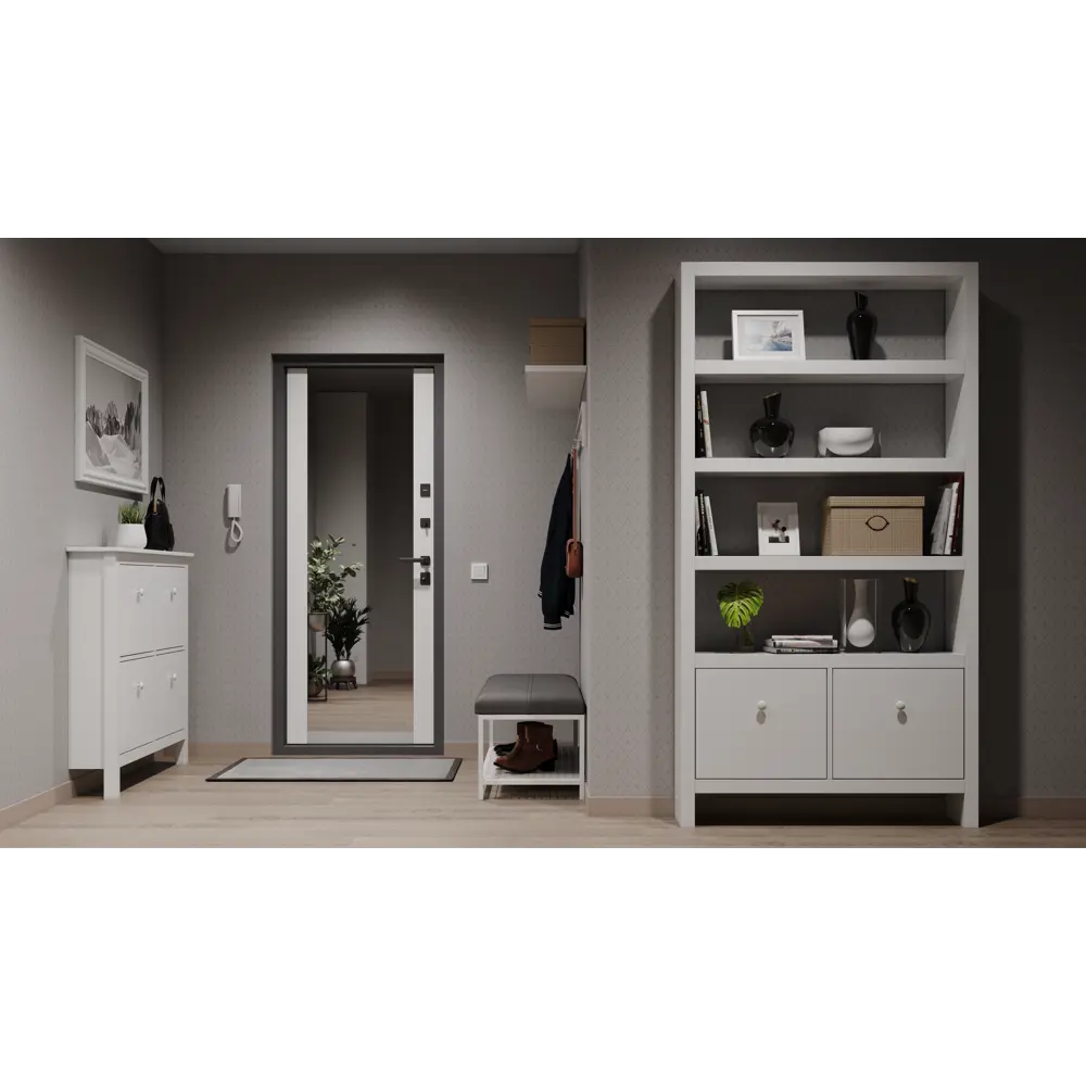 Дверь входная металлическая Torex 86x205 см правая клауд скай бьянко с зеркалом STLM-2127437 - Вид №14