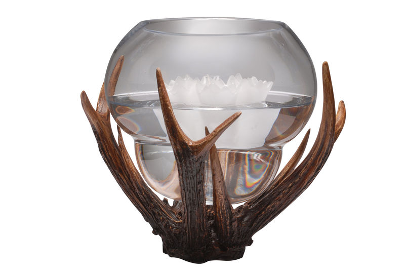 GWSC0004 Круглая ваза с декоративной окантовкой из рогов ijlbrown 