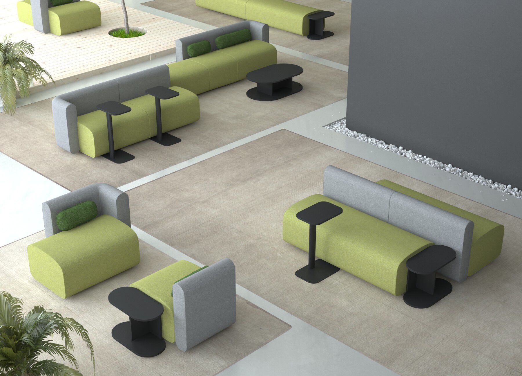 3-местный тканевый модульный контрактный диван Leyform Noà ARCH-00117711 - Вид №7