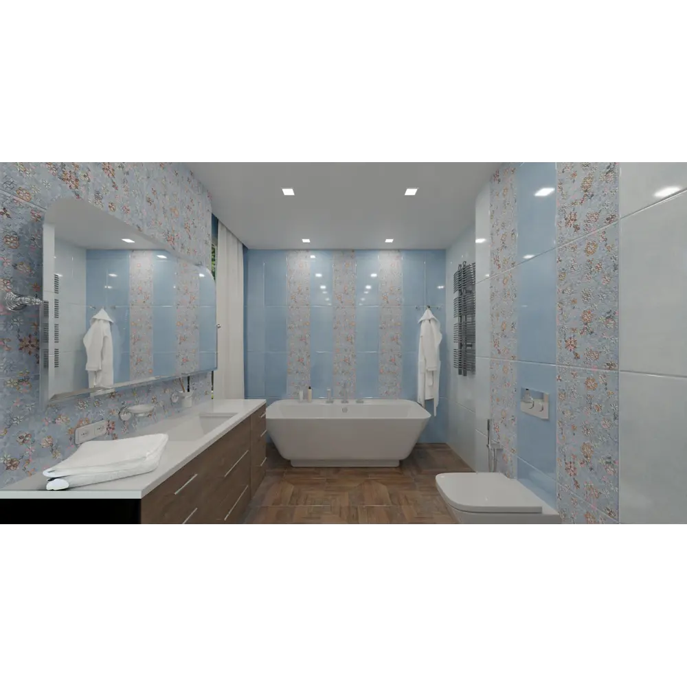 Декор настенный Bloom Dec 30x60 см 1.62 м² цвет синий Santreyd STLM-2154553 - Вид №3