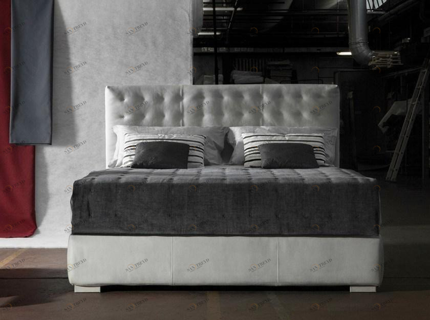Milano Bedding Двуспальная кровать с обивкой из ткани sun-id-1446978