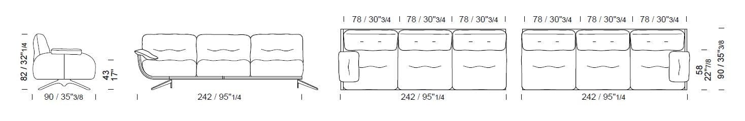 Кожаный угловой диван Borzalino Ayton ARCH-00019449 - Вид №1