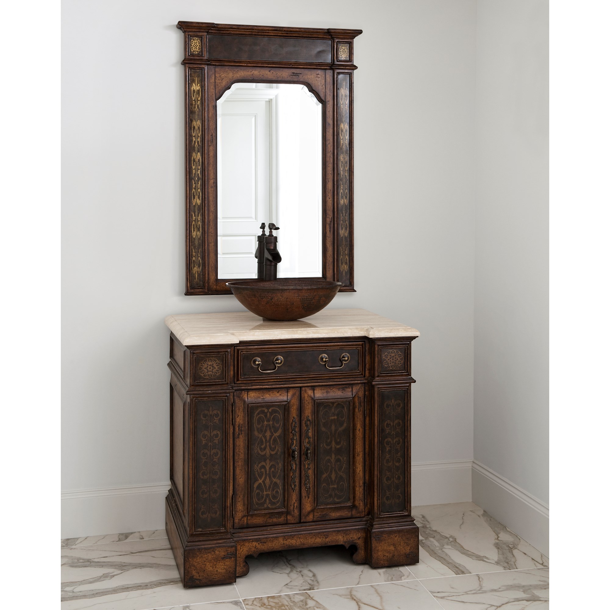 Тумбочка, Petite (до 33,5) 06639-110-101 Esperanza Vessel Sink Chest  Ambella  - Вид №1