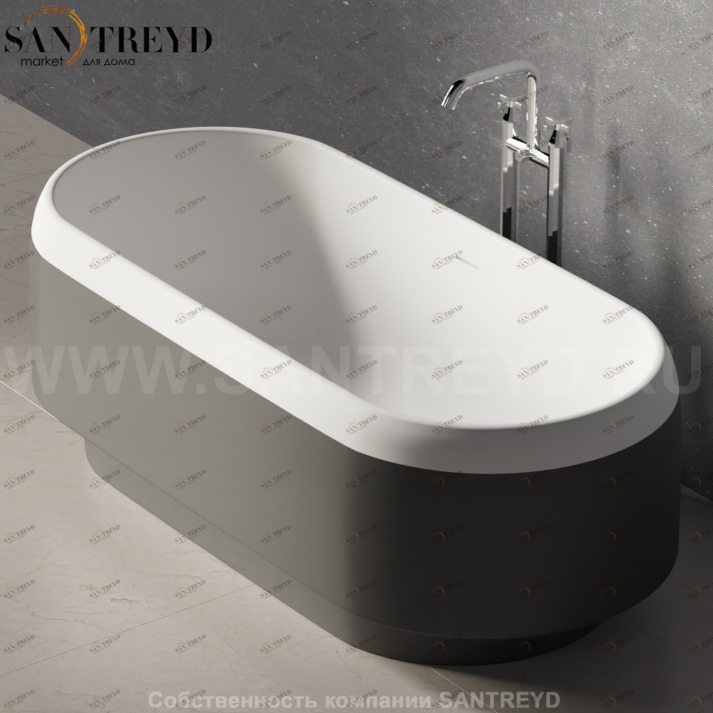 Ванна свободностоящая LARIANA графитовая Agape AVAS1080ZG