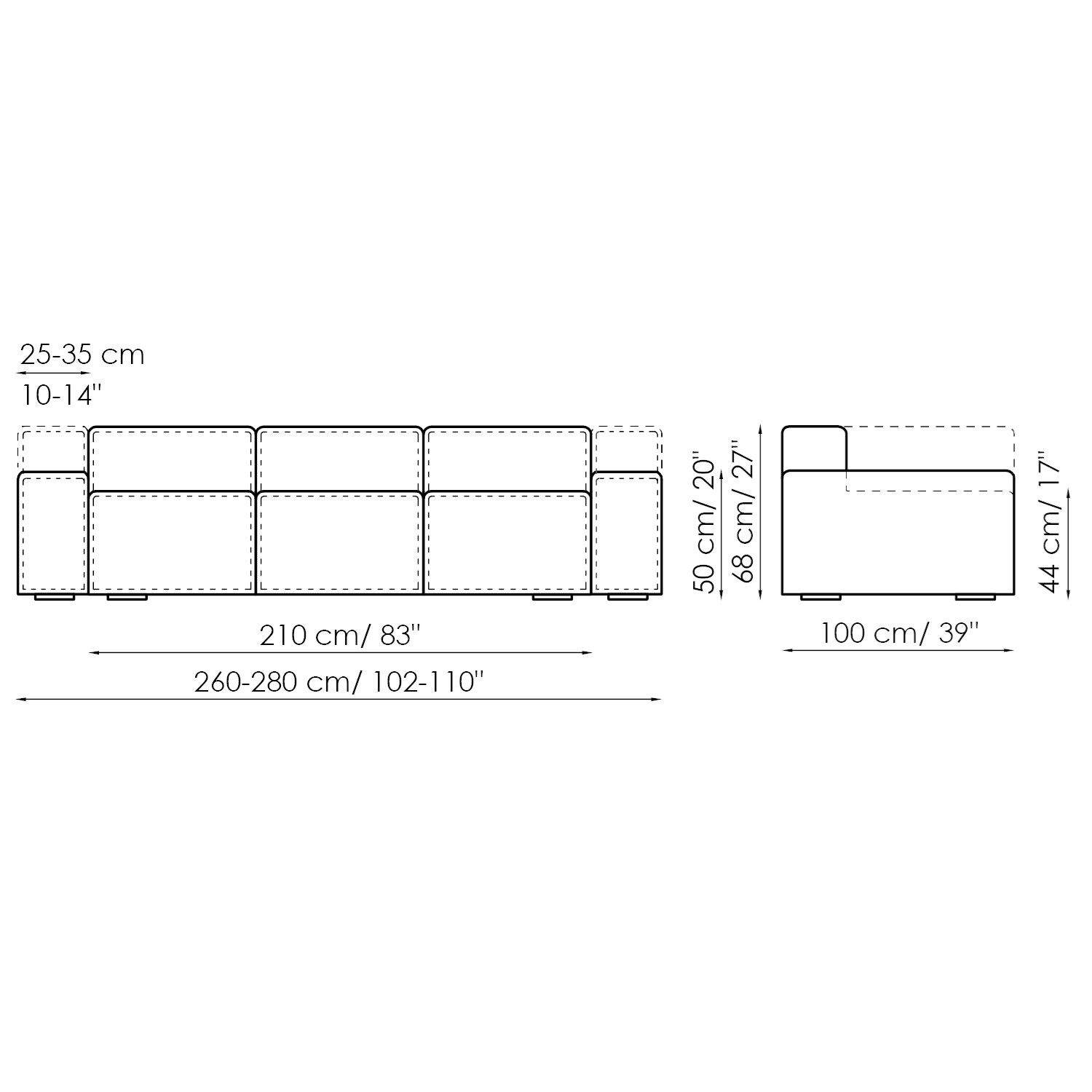 Модульный тканевый диван BONALDO арахис ARCH-00098902 - Вид №18