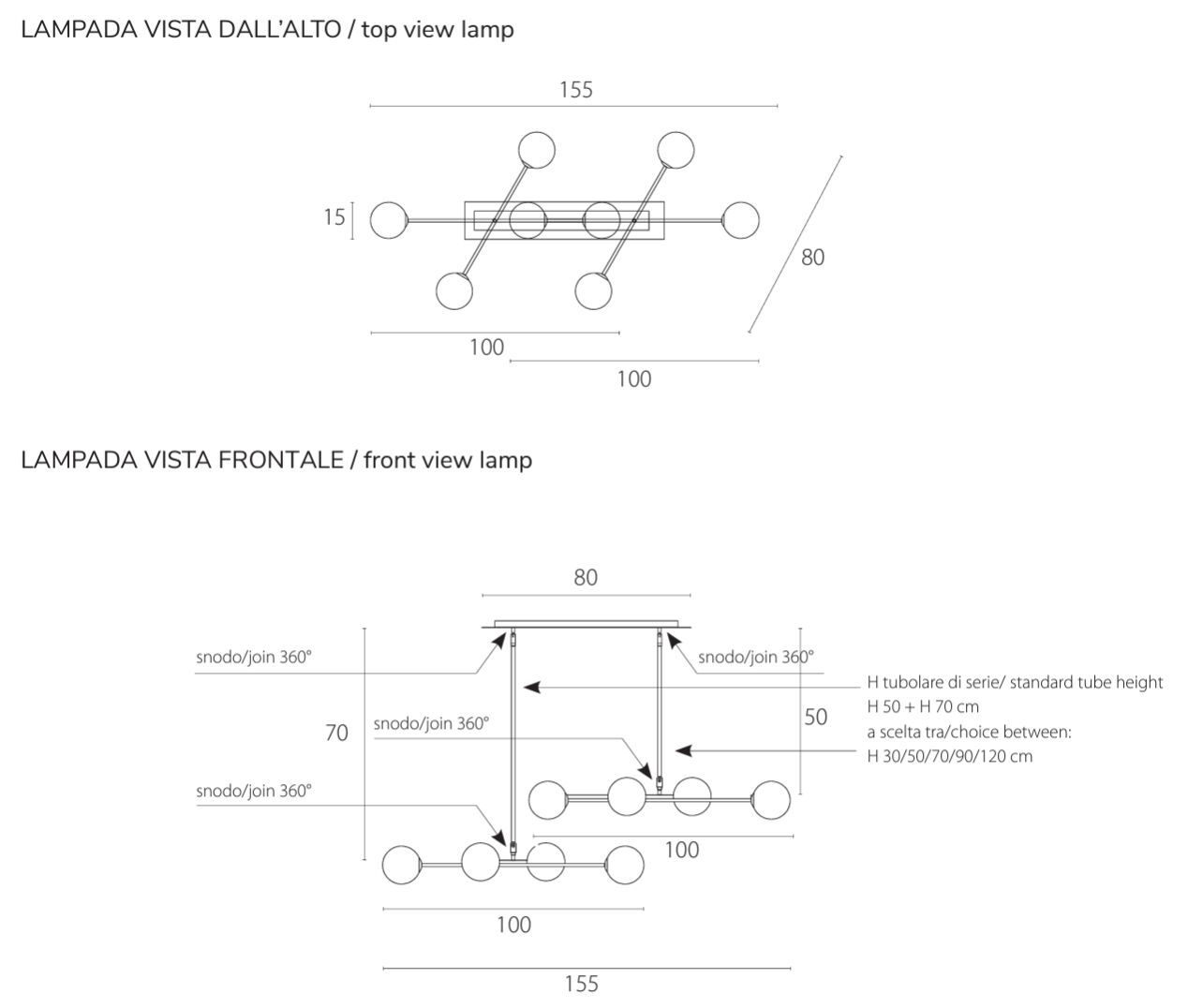 Окрашенный металлический подвесной светильник RIFLESSI Meridian ARCH-00112410 - Вид №2