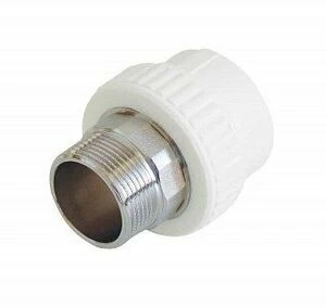 Муфта комбинированная KALDE D75х2 1/2" НР под шестигранник белая