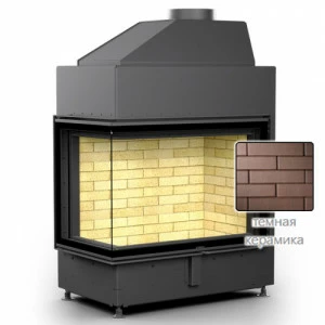 Каминная топка ASTOV П2С 800 темная керамика