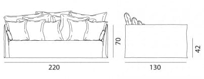 3-местный съемный диван In Stock Gervasoni ARCH-00003540 - Вид №1