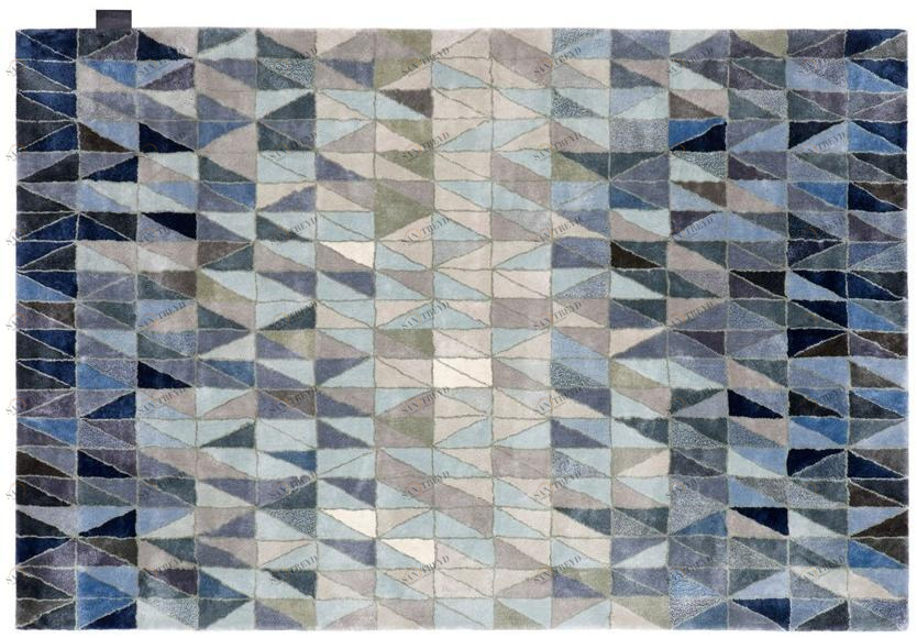 ASPLUND Прямоугольный коврик из лиоцелла ручной работы с геометрическими формами sun-id-1443941