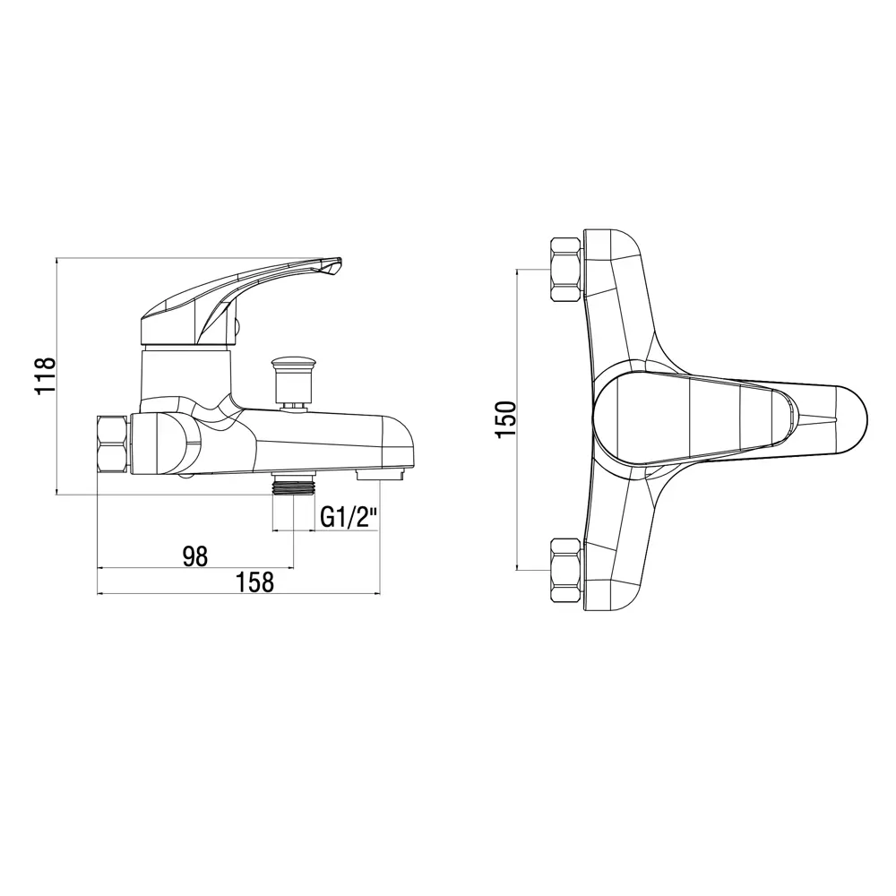 Набор смесителей 3в1 Onelife P01-411CR Santreyd STLM-2099187 - Вид №8