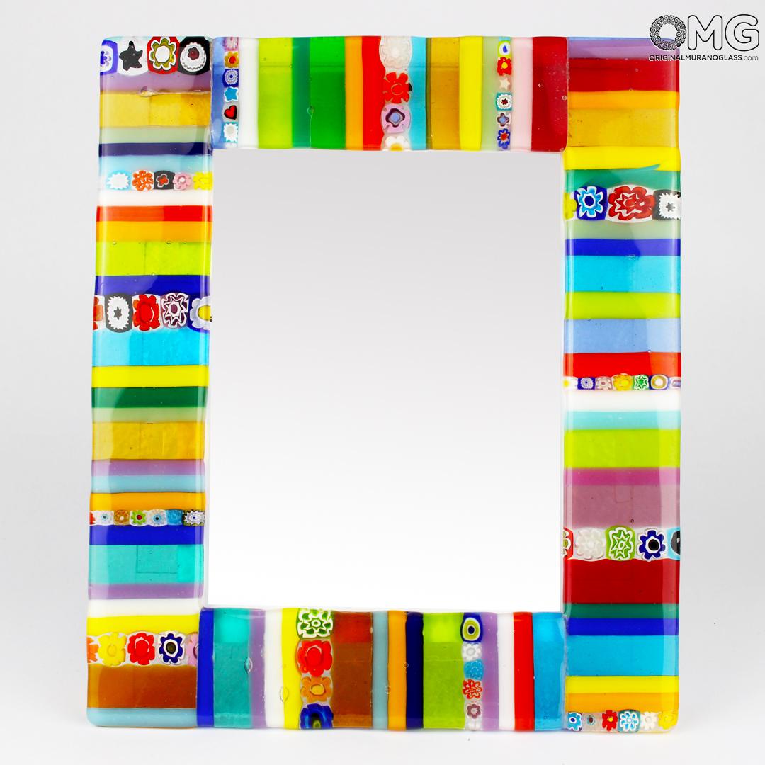 3160 ORIGINALMURANOGLASS Фоторамка Нюанс - миллефиори - Original Murano Glass OMG 5 см  - Вид №1