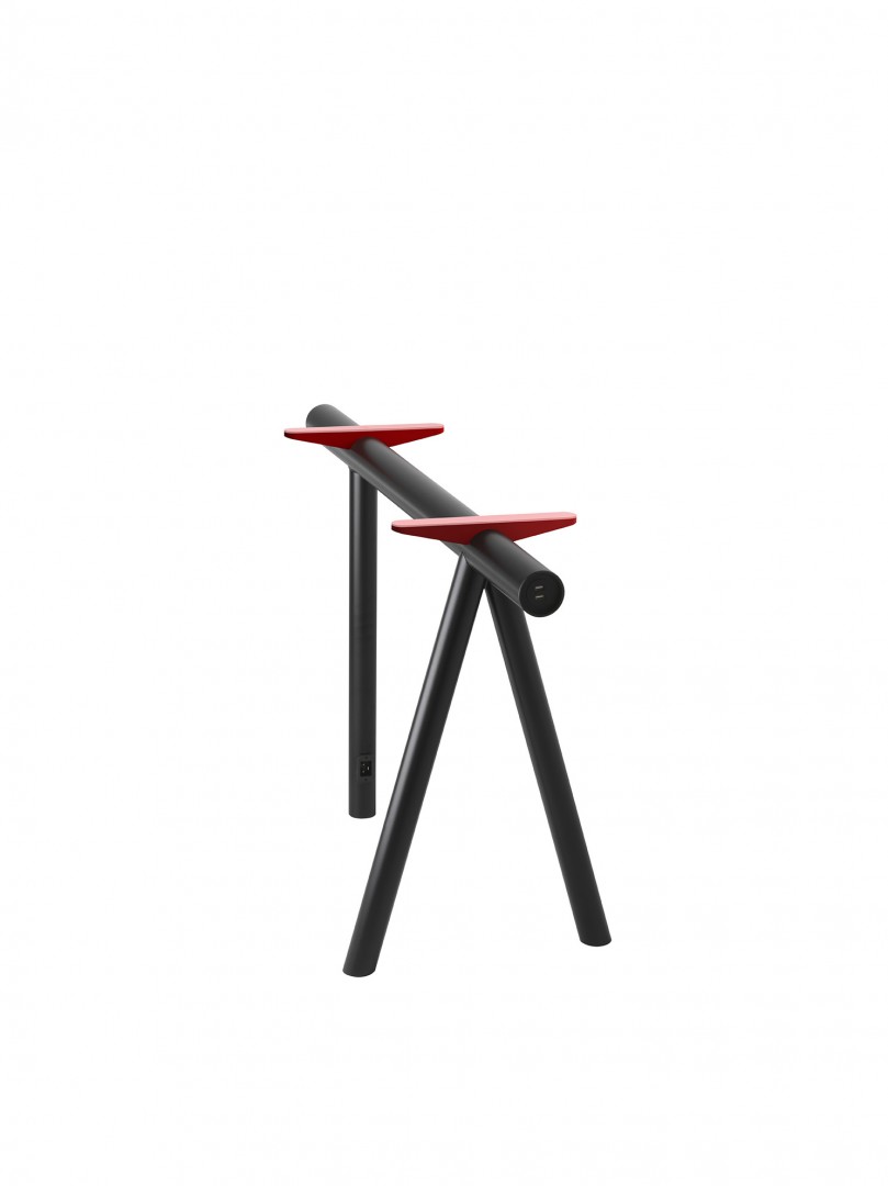 Harvey 1130 2 мольберта из стальных труб с опорой для крепления столешницы из литого алюминия и резиновыми подушечками. Каждый мольберт оснащен 1 розеткой Schuko и 2 разъемами USB. Et al. Harvey - Вид №6