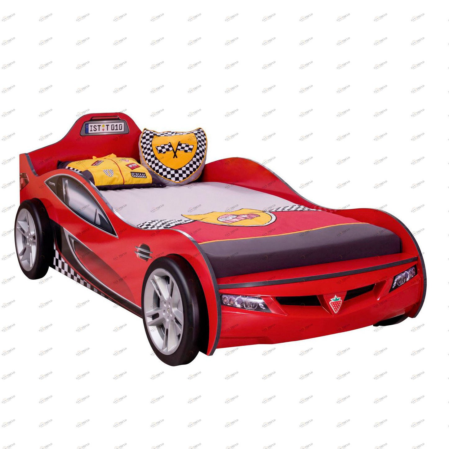 Кровать-машина 90х190 см красная Coupe CILEK RACE CUP 00-3832322 Красный Santreyd 