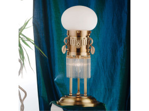 Латунная и стеклянная настольная лампа