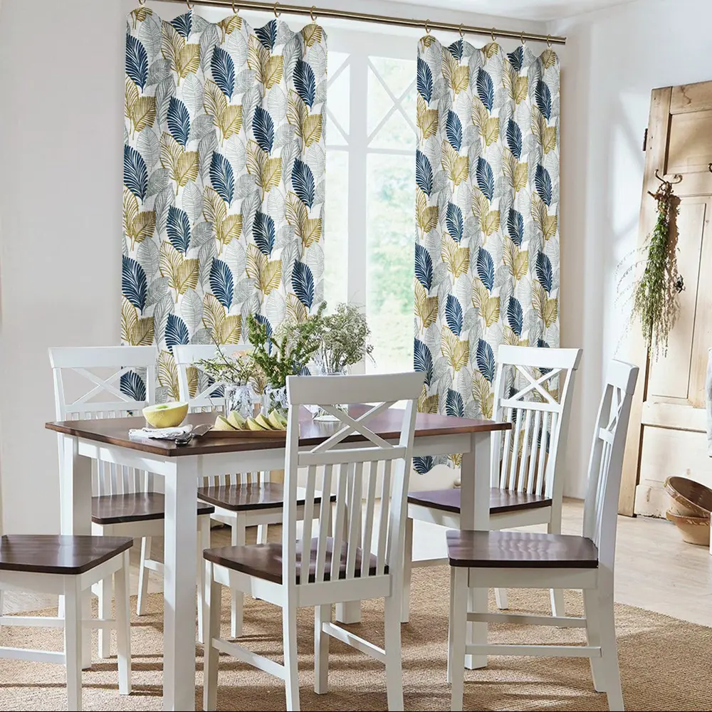 LINEN WAY Штора кухонная «Листья» с лентой 145×180 см 82709343 STLM-0034589