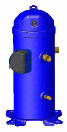 Danfoss H серия — Герметичные спиральные компрессоры, R410A HRH056U4LP6 Компрессор спиральный 121L1378  - Вид №14