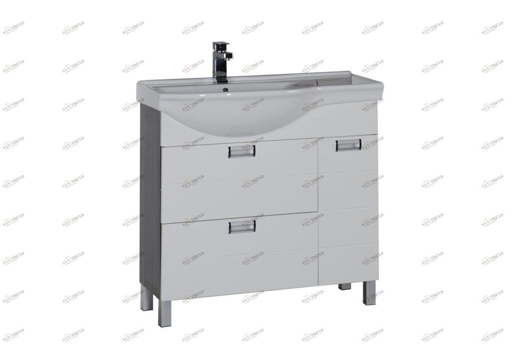 Тумба с раковиной Aquanet Сити 90 L венге 0017750000176497