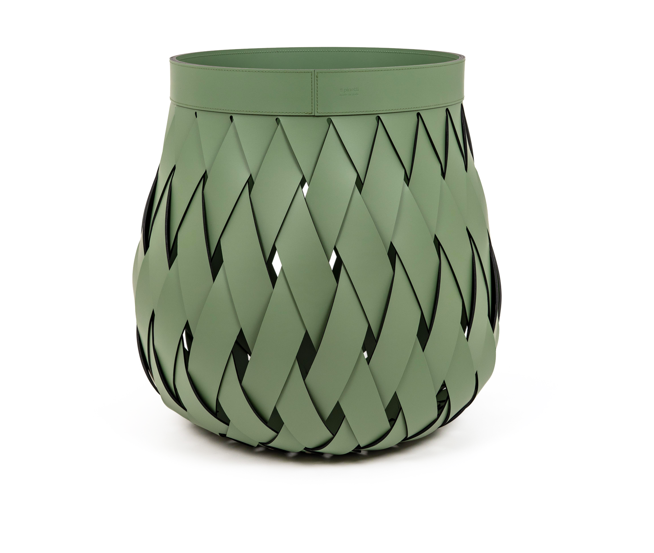 Корзина Canaria - Ø 40XH40 см / регенерированная кожа_манго Pinetti 00.1556.082.036 - Вид №1