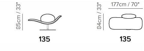 Natuzzi Шезлонг из кожи или ткани Dove sun-id-1375824 - Вид №3