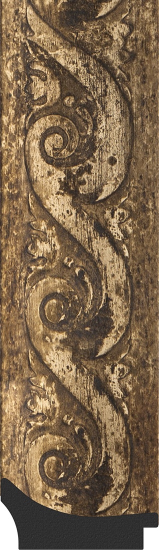 BY 1239 Зеркало с фацетом в багетной раме - фреска 84 mm EVOFORM Exclusive - Вид №2