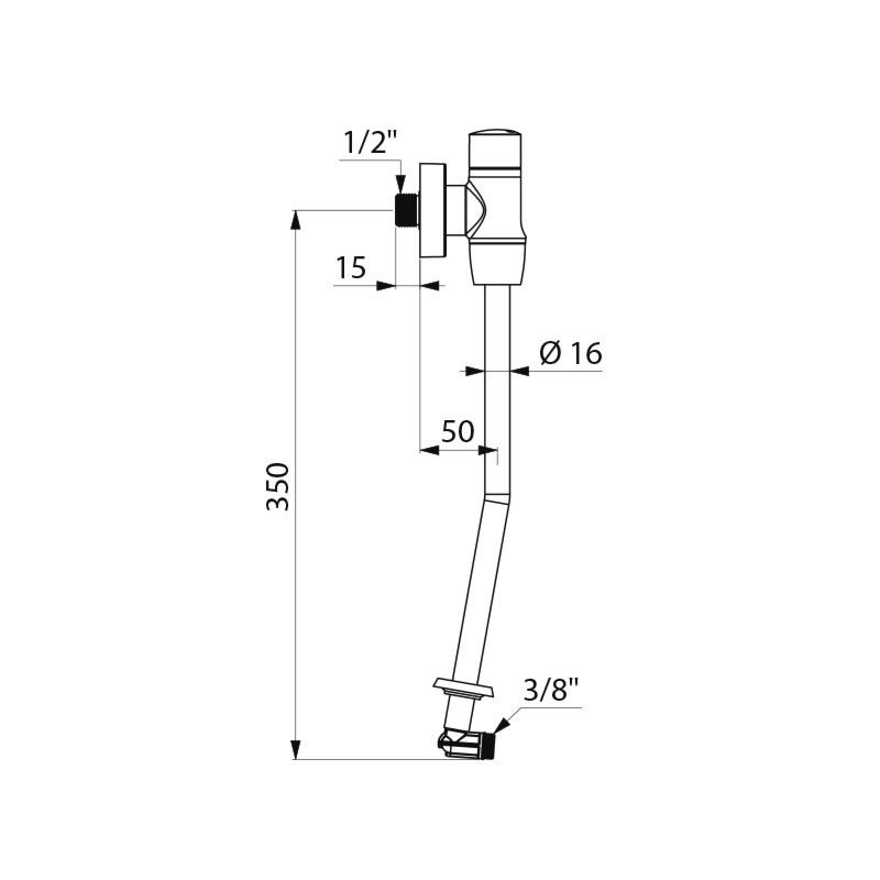 778769 Кран для писсуара TEMPOFLUX DELABIE  - Вид №1