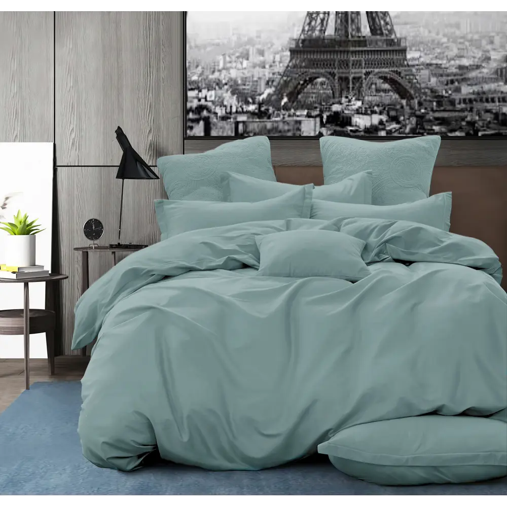 Простыня Cottonika Гамма А 160x200x20 см бязь на резинке аквамарин STLM-2087135 - Вид №2