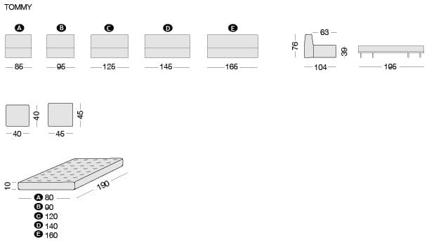 Диван-кровать из ткани Milano Bedding ARCH-00047993 - Вид №4