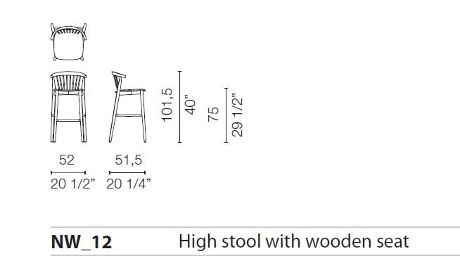 Высокий стул из ясеня CAPPELLINI Newood ARCH-00068221 - Вид №9