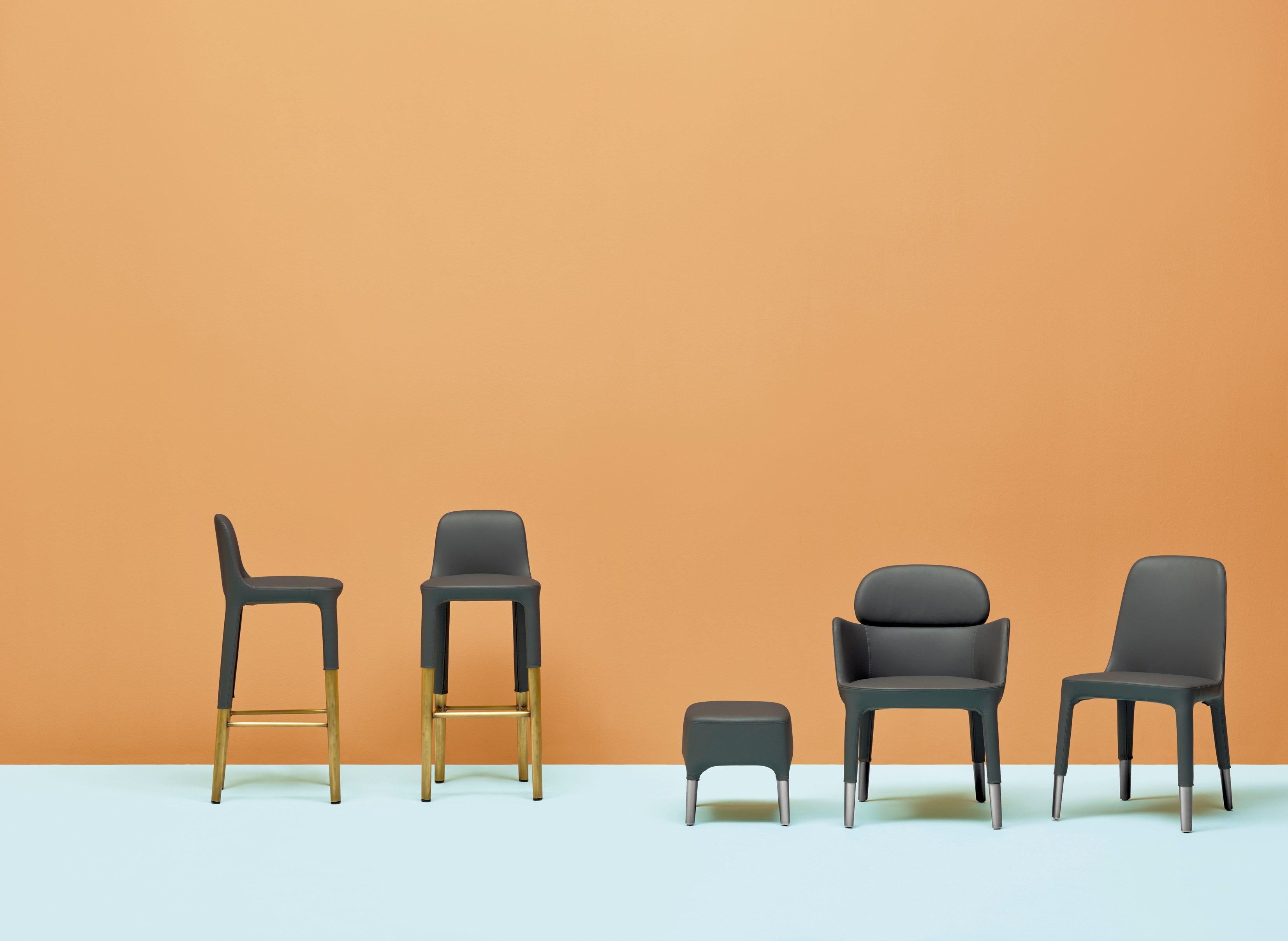 Кожаный мягкий стул для ресторана Pedrali ARCH-00031105 - Вид №8