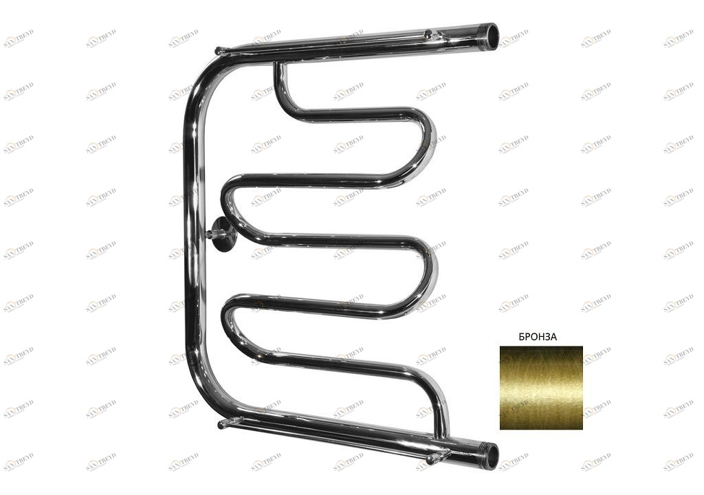 Полотенцесушитель водяной Aquanet Porto ПМ-2 500x600 бронза Порто 00234419