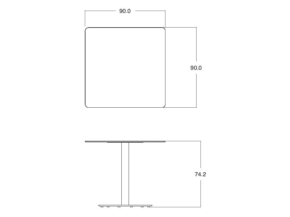 Керамический квадратный садовый стол TRIBÙ T-Table ARCH-00123919 - Вид №4