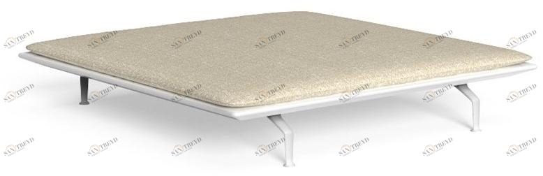 Talenti Квадратный тканевый садовый пуф Cruise alu Crualupuf