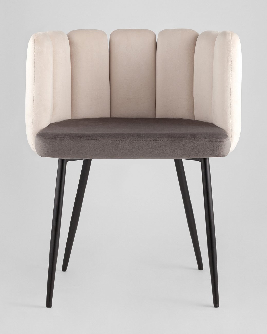 Кресло бежево-темно-серое "Карнавал" STOOL GROUP ДИЗАЙНЕРСКИЕ 00-3881868 Бежевый;серый  - Вид №1