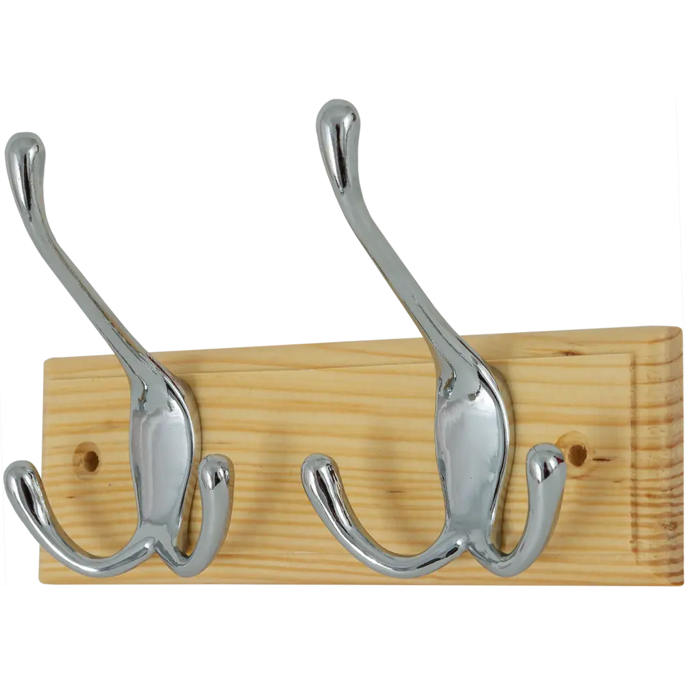 Вешалка настенная для одежды 2/3 крючка 22х9.5х7 см цвет сосна LARVIJ STLM-2151833