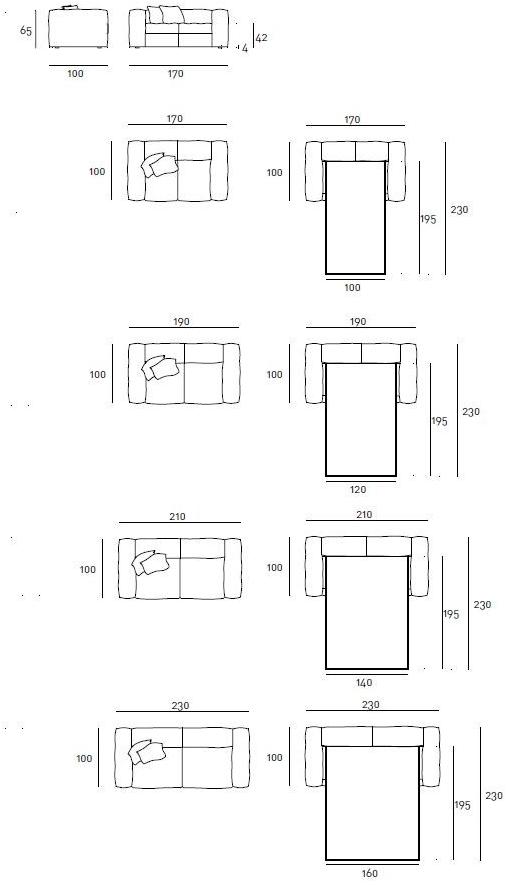 Living Divani Диван-кровать из ткани Neowall sun-id-1453727 - Вид №2