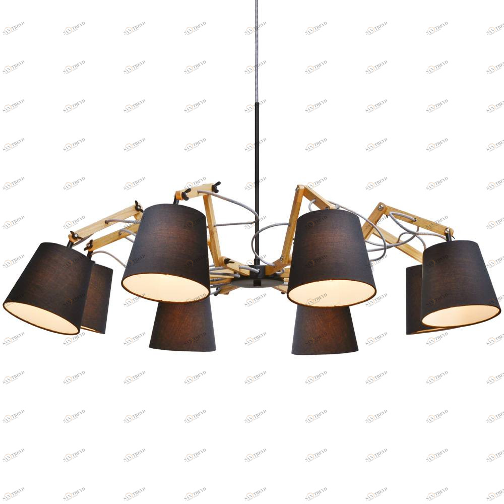Подвесная люстра Arte Lamp Pinoccio A5700LM-8BK ARTE LAMP ДИЗАЙНЕРСКИЕ, PINOCCIO BLACK 056374 Коричневый 