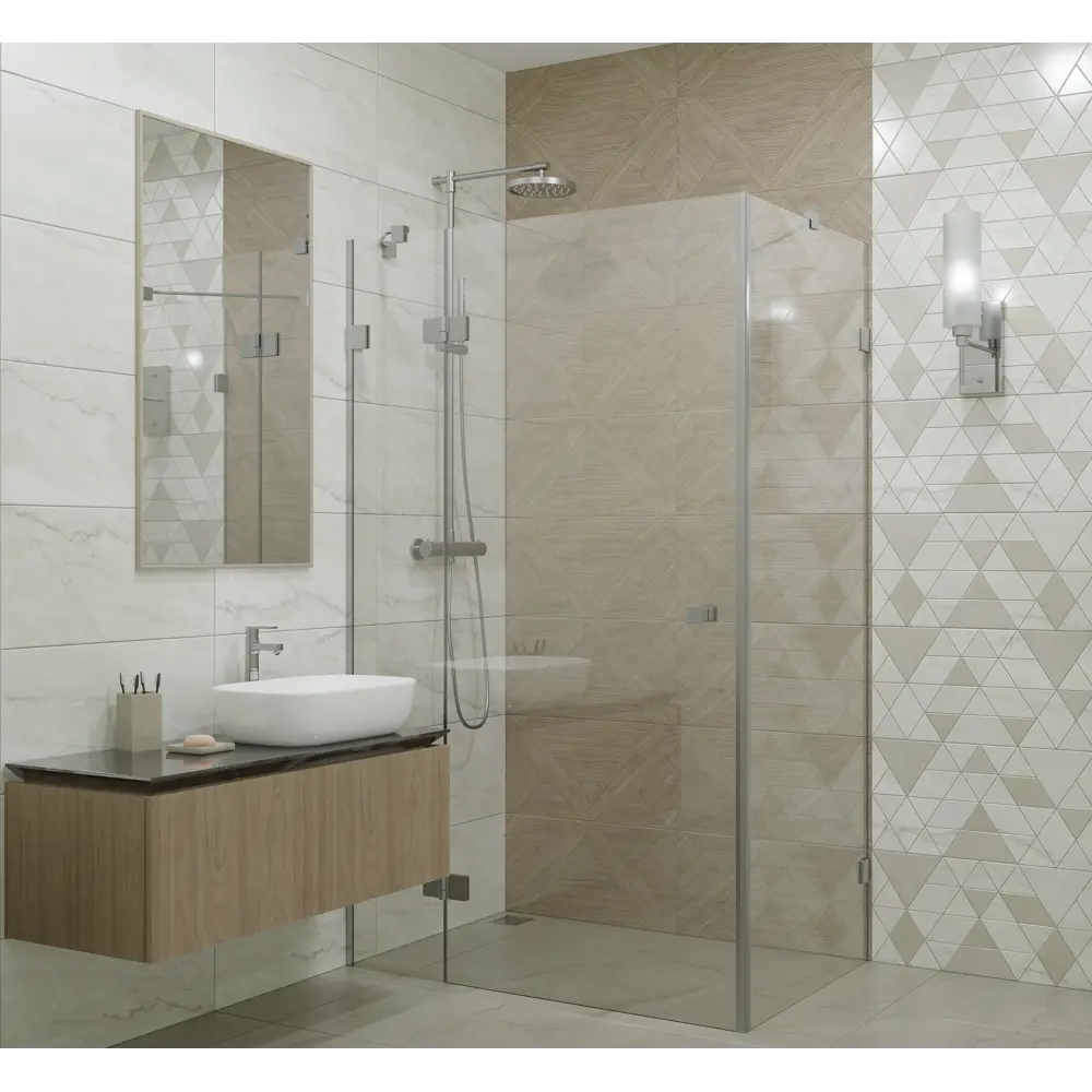 Декор настенный Azori Carlina 31.5x63 см сатинированный цвет серый STLM-2155956 - Вид №4