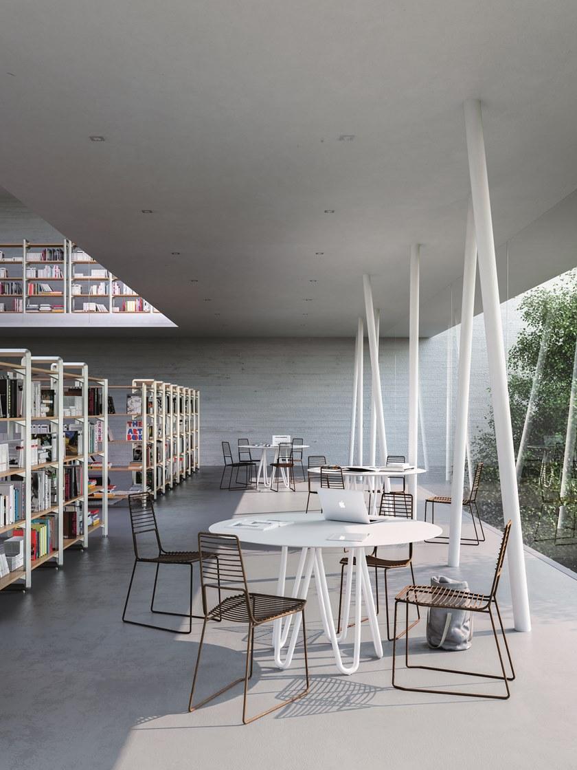 Casamania & Horm Круглый стол из металла и дуба Meduse sun-id-1388670 - Вид №6